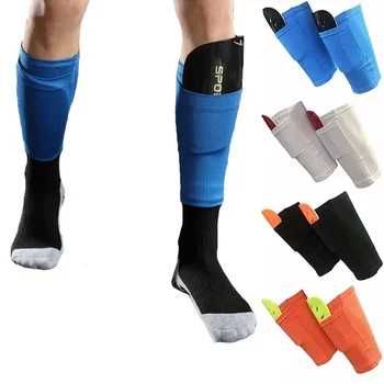 Спортивный карманный футбольный коврик, футбольный компрессионный рукав для голени, поддерживающая пара Shinguard, защита для 1 взрослого с носком для голени.
