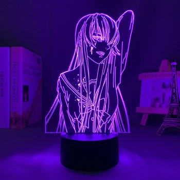 Светодиодный Ночник Аниме Highschool of The Dead Saeko Busujima для Декора Спальни Светильник На Батарейках Подарок На День Рождения Манга 3d Лампа