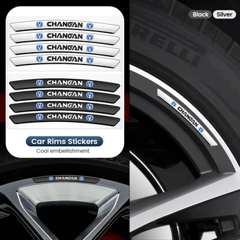 4шт алюминиевых автомобильных Колесных дисков Гоночные Наклейки Значки Автоукрашение для Changan CS75 CS35 Плюс Аксессуары CS15 CS95 RAETON CX70