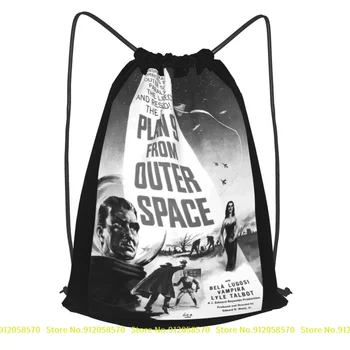 План 9 От Outer Spaceschwarz Рюкзак на шнурке, винтажная гимнастическая сумка нового стиля, многофункциональная спортивная сумка