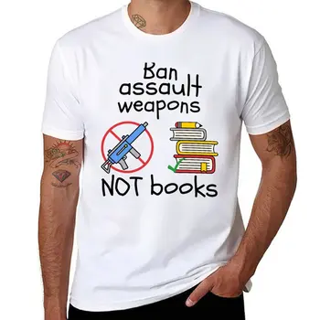 Новый запрет Штурмового оружия, А не Книг, Футболка, черная футболка, Эстетическая одежда, футболка с коротким рукавом, мужская одежда