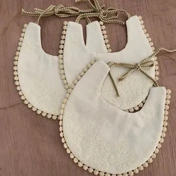 Детские хлопчатобумажные слюнявчики с двусторонней вышивкой полотенце от слюны для малышей салфетки для кормления отрыжка Всего 1 шт. Показано на рисунке