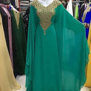 Женское изысканное платье с длинным рукавом, Дубайский кафтан Марокканской работы, Дубайский кафтан Farasha Abaya 56 дюймов