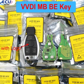Оригинальный Ключ VVDI MB BE 3 кнопки 315 МГц/433 МГц Улучшенная Версия Smart Key Can Для MB BGA С логотипом
