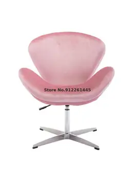 Скандинавский туалетный табурет Легкий Роскошный стул для макияжа Стул для переговоров со спинкой Стул для салона красоты Компьютерный стул Swan Chair