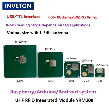 Мини Встроенный UHF RFID считыватель карт контроля доступа Raspberry PI с антенной 3dbi Встроенный модуль UHF RFID считыватель