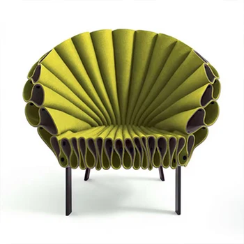 Скандинавский дизайнерский художественный стул креативный неправильной формы стул для отдыха легкий роскошный веерообразный стул стул-лепесток