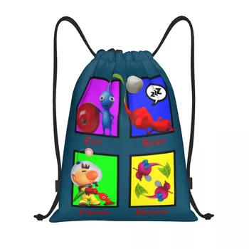 Pikmins видеоигры Рюкзак на шнурке Женский мужской спортивный рюкзак для спортзала портативная сумка для покупок