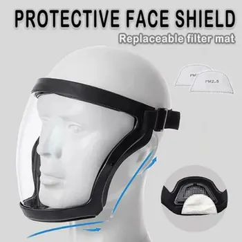 Наружная Суперзащитная защитная маска, Прозрачная защитная маска для всего лица с фильтрами, Ветрозащитная защита от запотевания