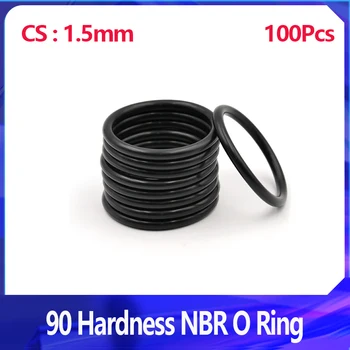 100 шт., уплотнительное кольцо из NBR твердостью 90, CS 1,5 мм, уплотнительное кольцо из нитриловой резины, Уплотнительная шайба с антикоррозийным покрытием круглого типа O