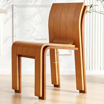 Современный обеденный стул в стиле ретро, Креативный Высококлассный Дом Для отдыха, Ресторанная мебель, Деревянный стул, стулья со спинкой для проживания в семье