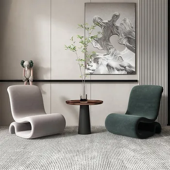 Односпальный диван-стул, простой дизайн, Современная лампа для чтения, Роскошный Металлический Итальянский Минималистичный Креативный Бархатный шезлонг