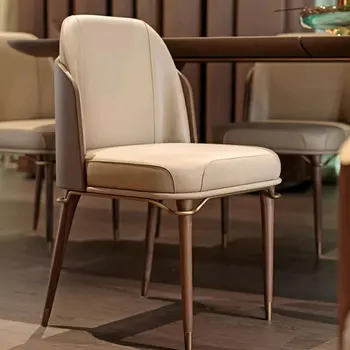 Легкий Роскошный обеденный стул из массива дерева, стол для переговоров, простой стул в постмодернистском стиле, Бытовая спинка, стул для спальни