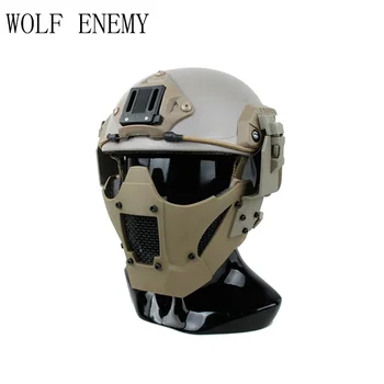 Новая сетчатая маска для страйкбола с быстрым модулем, тактическая маска на половину лица, облегающий шлем