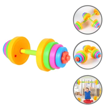 Регулируемые Тяжелые Гантели для детских подарочных упражнений, Пластиковое Детское Тренировочное оборудование, Тренировочные игрушки