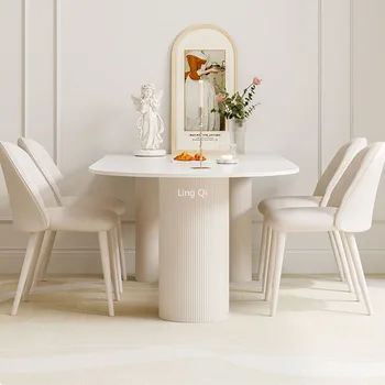 Набор обеденных столов для ресторана и офиса, 4 стула, современный стол для небольших квартир, Итальянская Японская мебель для столовой, мебель для гостиной