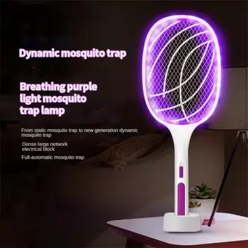 3 В 1 10/6 Светодиодная лампа-ловушка для комаров 3000 В Электрическая Ловушка для насекомых USB Перезаряжаемая Летняя Мухобойка-ловушка для мух Насекомых