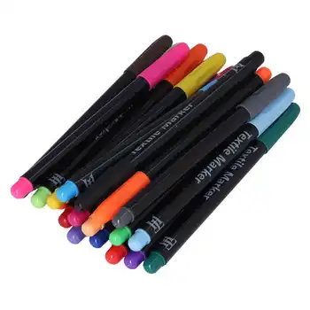Акварельная Ручка Тканевые Маркеры Набор Сильной Раскраски Power Colorfast Водонепроницаемый для Сумок DIY