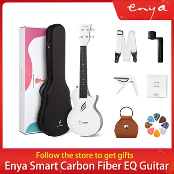 Enya Nova-Укулеле, Интеллектуальная акустическая гитара, 4 струны, углеродное волокно, Инструмент для начинающих, 23 