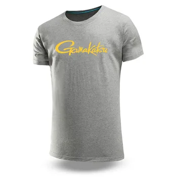 Gamakatsu Fishing 2023, Летние футболки с принтом для мужчин, удобные футболки для отдыха, обычные хлопковые топы с коротким рукавом и круглым вырезом.