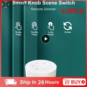 1/3ШТ Tuya Smart Knob Switch Беспроводная кнопка переключения сцены Дистанционный диммер Сценарий автоматизации на батарейках Smart Life
