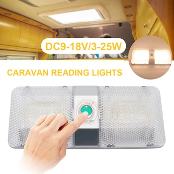12V Автомобильные Внутренние Лампы Для Чтения LED RV Caravan Потолочные Купольные Лампы Smart Touch Switch Прицеп Грузовик Кемпер Автомобильные Аксессуары