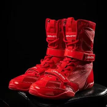 Профессиональная мужская обувь для борьбы, Бело-красная спортивная обувь для Bog Boy, Противоскользящие мужские Кроссовки для борьбы, Роскошная Брендовая Боксерская обувь для мужчин