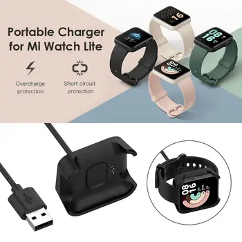 1 м USB-Кабель для Зарядки Xiaomi Mi Watch Lite/Redmi Watch Зарядное Устройство Подставка Портативная Магнитная Зарядная Док-Станция Аксессуары Для Умных Часов