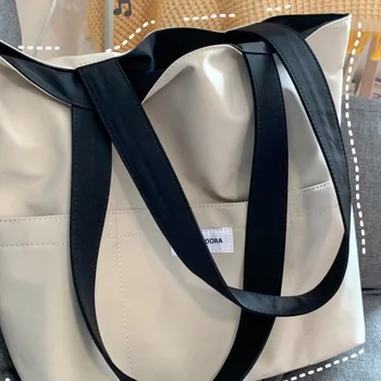 Женская сумка-тоут, повседневная сумка через плечо, Оксфордская многоразовая пляжная сумка для покупок, женская сумка для переноски