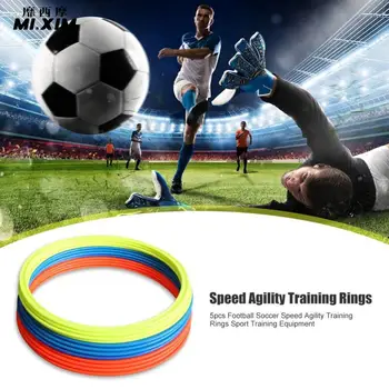 Прочные кольца для тренировки аджилити, хитовый цвет, 5-кратные футбольные кольца для тренировки скорости и аджилити, Тренировочное оборудование диаметром 30 см 40 см