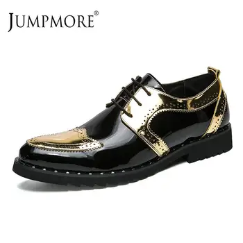 Jumpmore Daily/ Весенне-осенняя Повседневная Кожаная обувь на шнуровке С круглым носком, Мужская Модная Обувь, Размер 38-48
