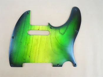 Высококачественная гитара Teiecaster ручной работы из цельного дерева айлант, зеленая накладка для гитары