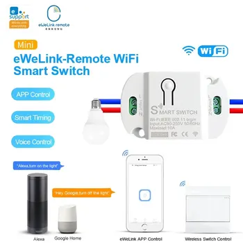 10A Умный Переключатель Wi-Fi eWeLink Bluetooth Модуль Таймера Реле DIY Дистанционное Приложение Голосовое Управление С Alexa Google Home Alice