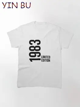 Модная футболка Мужская 1983_Limited_Edition 40 Лет, Футболка с 40-м днем рождения, Мужские Футболки, Черная Мужская одежда, Футболки больших размеров, Топы