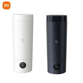 Xiaomi Mijia Портативный электрический нагревательный стакан с 2 температурными индикаторами, термос из нержавеющей стали 316, чайник для кипячения кофе в путешествиях
