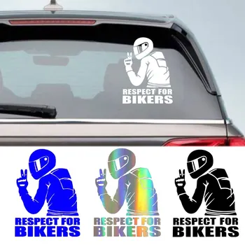 1pc 15x11CM Наклейка Respect Biker для виниловых 3D-наклеек на автомобиль, мотоцикл, виниловые 3D-наклейки и отличительные знаки для мотоциклов