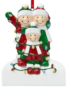 Подарок на Рождество, Украшение на Рождественскую елку, Счастливая Семья, Изготовленное из сплава, Украшение на Рождественскую елку Бесплатно