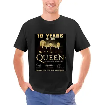 Королева Адам Ламберт 10 лет 2011 Спасибо за воспоминания, модная детская футболка с V-образным вырезом (2)