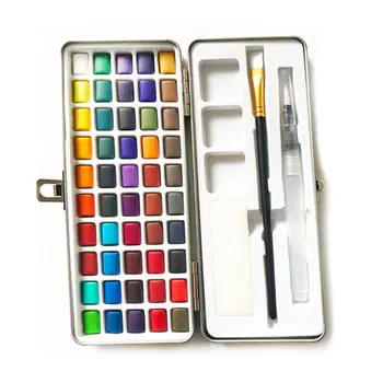50 Цветов Сплошной Акварельной краски Набор Пигментов Портативный для начинающих Рисовальщиков Художественные Принадлежности