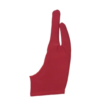 Удобная Правая Левая Мужская Женская профессиональная перчатка художника из полиэстера с двумя пальцами для рисования на планшете, Эластичная и практичная