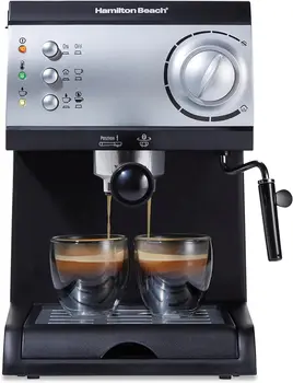 Кофеварка для приготовления капучино, мокко и латте, эспрессо-машина на 15 бар, со вспенивателем молока, работает со стручковым или молотым кофе, черный