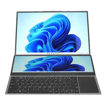 Ноутбук с двумя сенсорными экранами, диагональю 16 и 14 дюймов, поддержка процессоров Win11 ® Core ™ I7, ноутбук с разделенным экраном, H