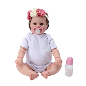 50 см Готовая кукла-девочка, подвижная 3D имитация девочки, детские куклы, которые можно стирать перед беременностью, утреннее обучение, Эластичные для детских подарков