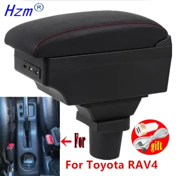 Для Toyota RAV4 Коробка для подлокотников Toyota RAV4 Коробка для автомобильных подлокотников Коробка для хранения деталей интерьера со светодиодными лампами USB Аксессуары