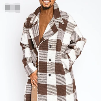 Мужской тренч, осенне-зимний новый толстый средней длины, модный для мужчин и женщин С одинаковым повседневным пальто большого размера