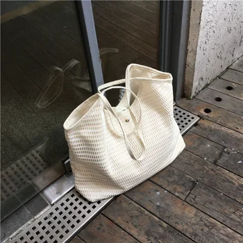 Женская сумка для покупок, женская многоразовая Эко-складная сумка для супермаркета, уличные студенческие эстетичные холщовые сумки для хранения