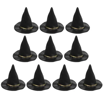Шляпа для ведьминой бутылки, мини-шляпы, кепки на Хэллоуин, Топперы, декор для напитков, кепка для вечеринки, миниатюрные украшения для топперов, пробка для рукоделия