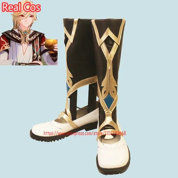 RealCos Genshin Impact Kaveh Косплей Обувь Высокие Сапоги Хэллоуин Косплей Костюм Аксессуар