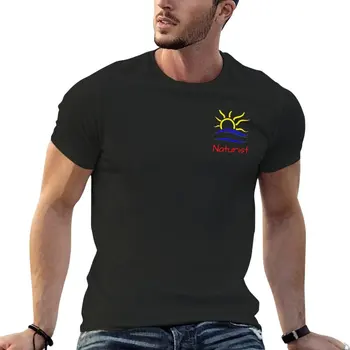 Символ натуристов - Naturist - футболка карманного размера, топы больших размеров, рубашка с животным принтом для мальчиков, мужская футболка