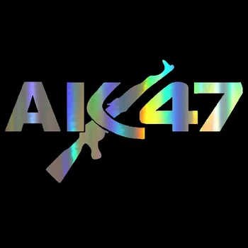 AK 47 Забавная Автомобильная Наклейка Виниловый Бампер Украшение Окна 23см * 12см
